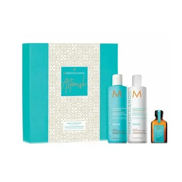 Moroccanoil Astonish Premium Repair Christmas for colour-treated hair with enhanced shine and care for damaged hair