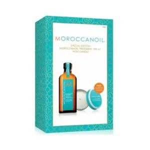 Moroccanoil Treatment Original 100ml Free Candle for damaged hair with frizz control and a smoother finish