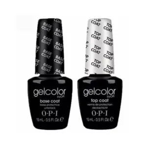 OPI Gelcolor Top and Base coat - 15ml for weightless lift and volume and a smoother finish