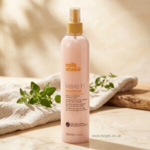 Milk_shake Leave-in Hair Conditioner 300ml product shot showing a moisturizing spray bottle with milk proteins.