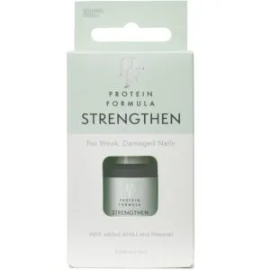 Protein Formula For Nails 4 Strengthen 15ml bottle with Biotin, AHAs, and Hexanal for repairing and hydrating damaged nails.