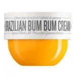 Sol de Janeiro Brazilian Bum Bum Cream 75ml jar with Cheirosa 62 scent, featuring pistachio, salted caramel, and guaraná extract for firm, smooth skin.