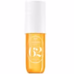 Sol de Janeiro Cheirosa 62 Perfume Mist bottle with notes of pistachio, salted caramel, and vanilla, ideal for body, hair, and clothes.