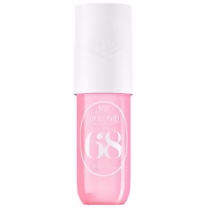 Sol de Janeiro Cheirosa 68 Perfume Mist bottle with notes of pink dragonfruit, jasmine, and vanilla, ideal for body, hair, and clothes.