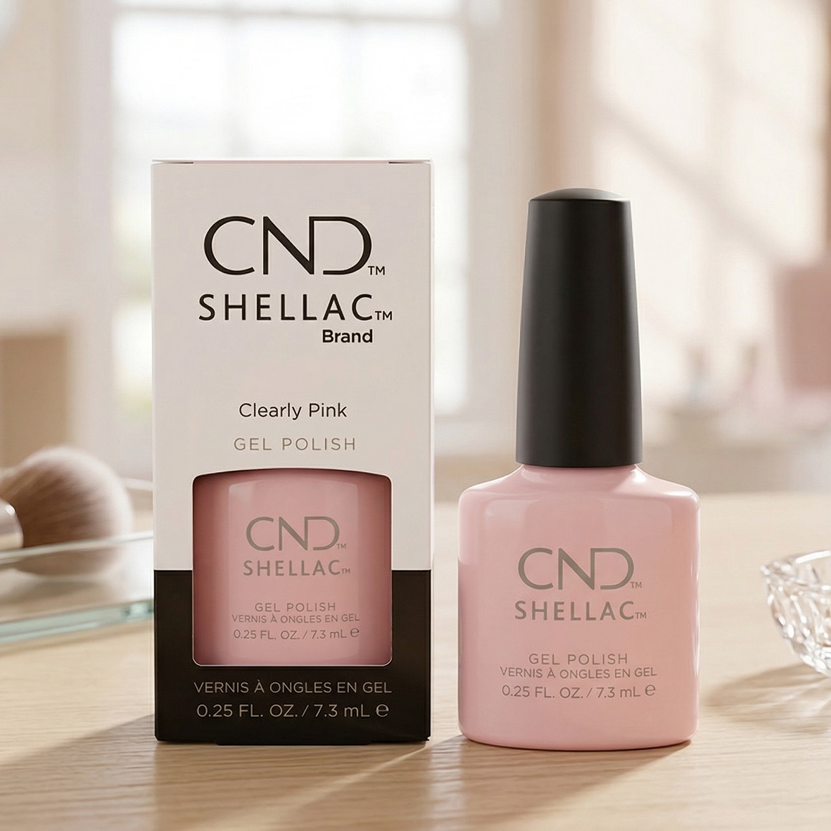 cnd shellac clealy pink