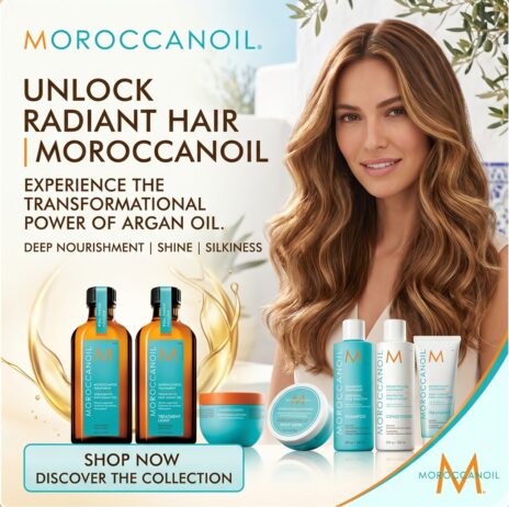 Shop Moroccanoil hair care products including argan oil treatments, shampoos, conditioners, and professional styling solutions.