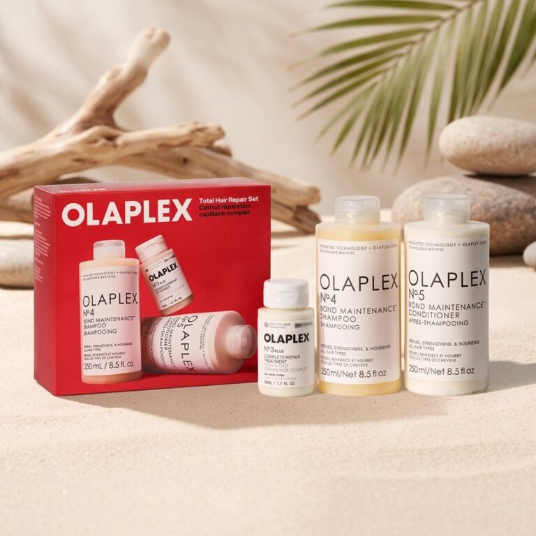 Olaplex Total Hair Repair Set Kit for damaged hair with added texture and a smoother finish